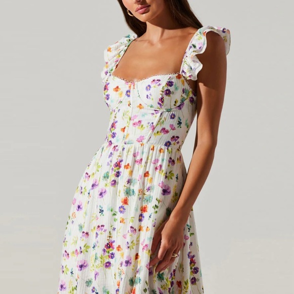 NWT ASTR the Label Wedelia Floral Bustier Midi Dress - Picture 3 of 6